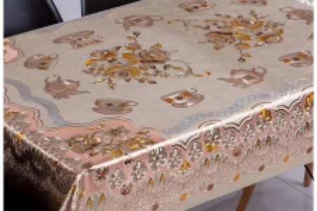 Metallic Embossed Printed Tablecloth